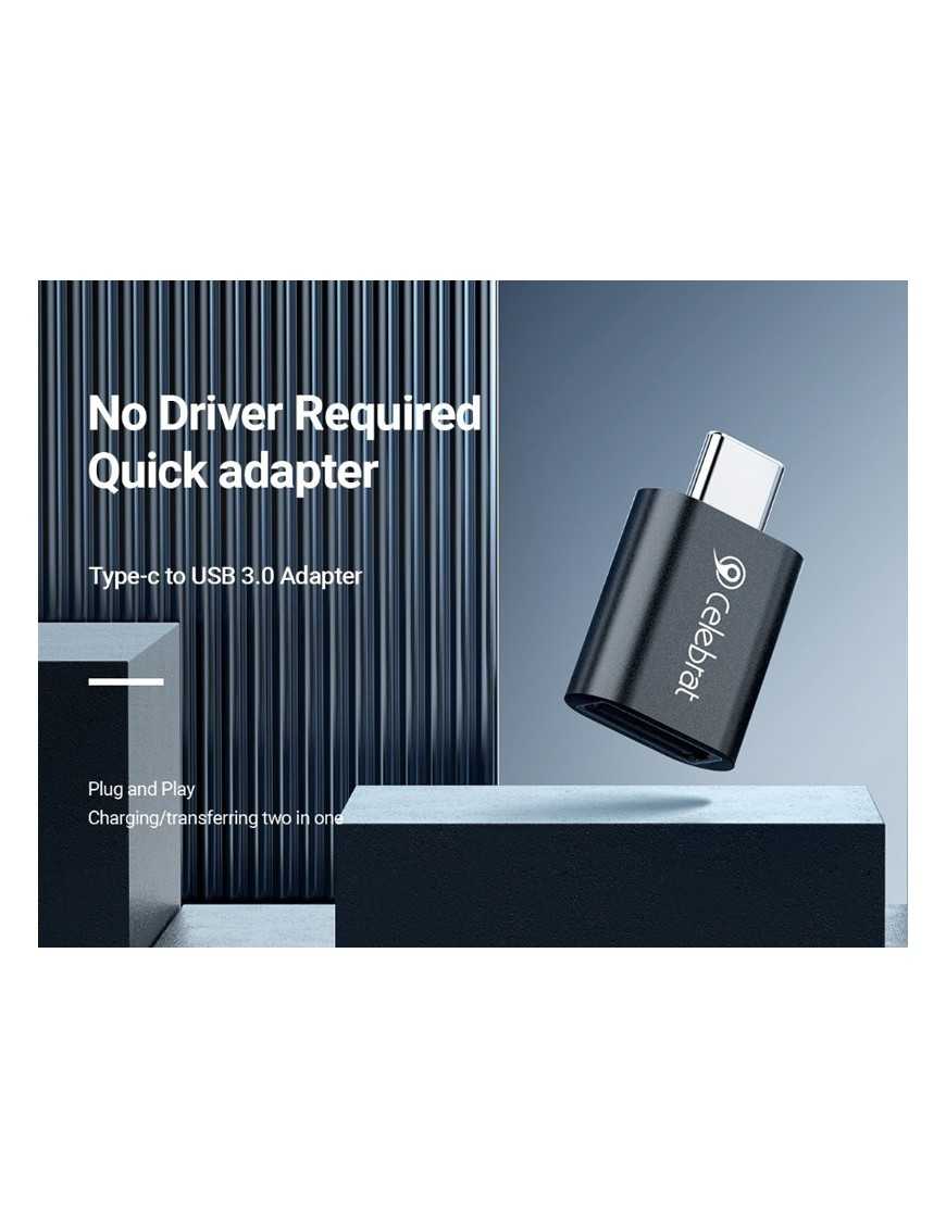 CELEBRAT αντάπτορας USB-C σε USB 3.0 CA-04, 5Gbps, μαύρος