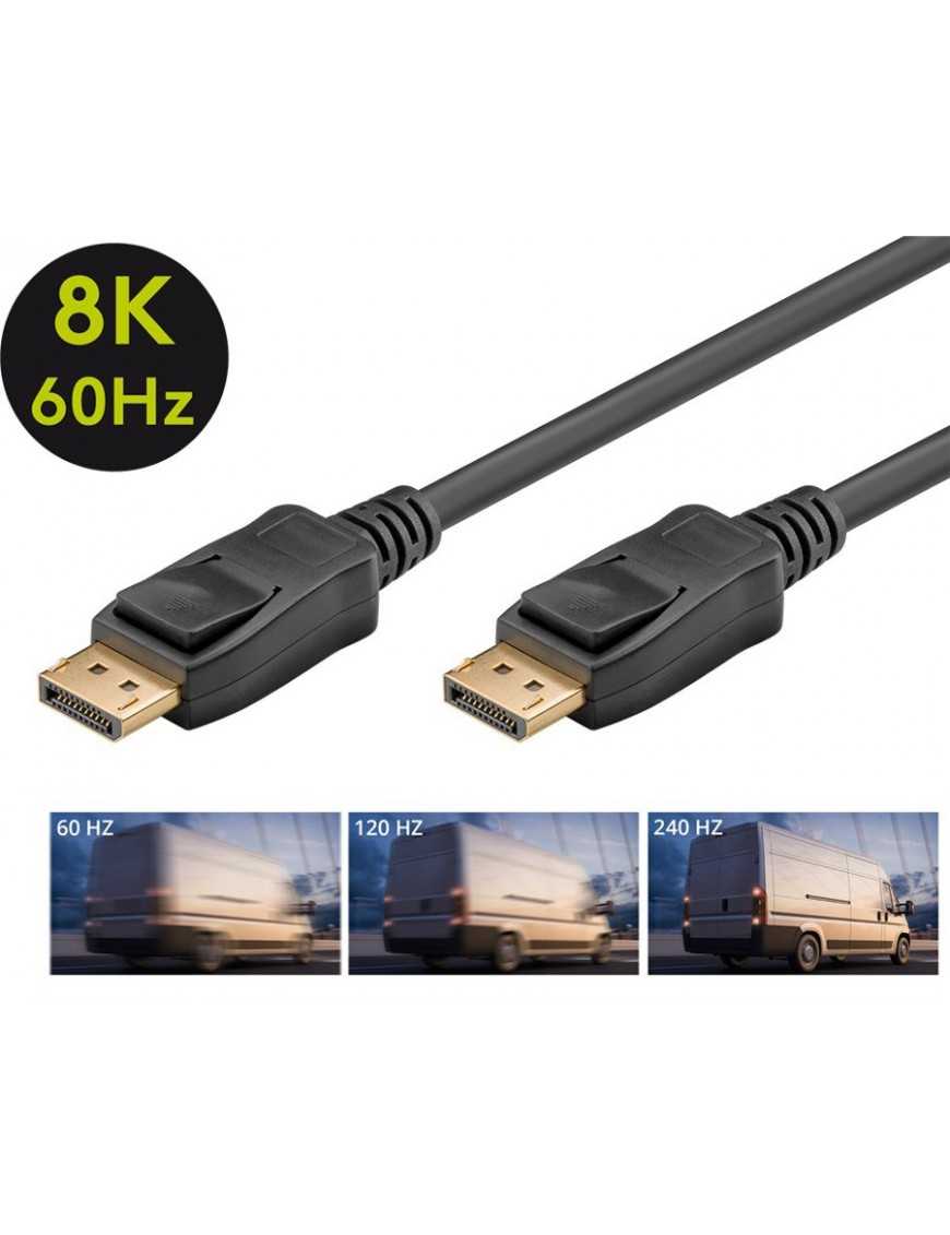 GOOBAY καλώδιο DisplayPort 64798, 8K/60Hz, 32.4 Gbps, 2m, μαύρο