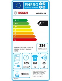 Bosch WTH85V18II Στεγνωτήριο 8kg A++ με Αντλία Θερμότητας