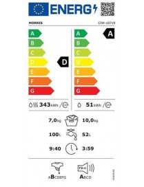 Morris CIW-10719 Πλυντήριο-Στεγνωτήριο Ρούχων 10kg/7kg Ατμού 1400 Στροφές