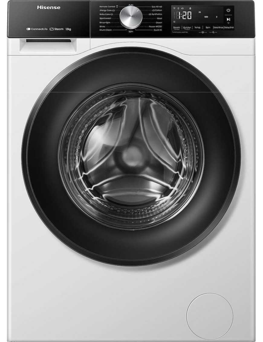 Hisense WF3S1243BW3 Πλυντήριο Ρούχων 12kg 1400 Στροφών