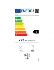 Robin RT-435 Ψυγείο Δίπορτο 269lt Total NoFrost Inox