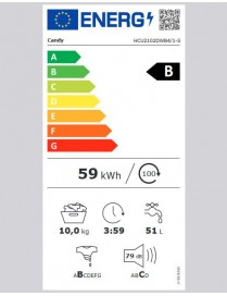 CANDY HCU2102DWB4/1-S Πλυντήριο Ρούχων