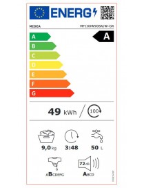 MIDEA MF100W90BA Πλυντήριο Ρούχων