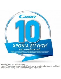 Candy TCA283D2-S Πλυντήριο Ρούχων Άνω Φόρτωσης 8kg 1200 Στροφών