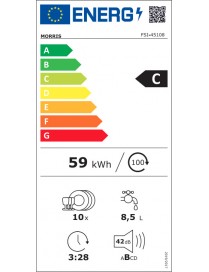 Morris FSI-45108 Ελεύθερο Πλυντήριο Πιάτων για 10 Σερβίτσια Inox