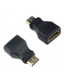 POWERTECH αντάπτορας mini HDMI σε HDMI CAB-H025, μαύρος