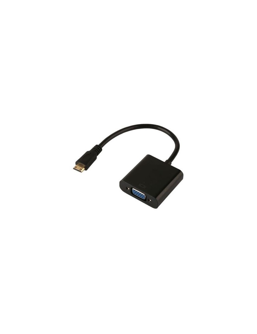 POWERTECH αντάπτορας mini HDMI σε VGA CAB-H031, 0.20m, μαύρος
