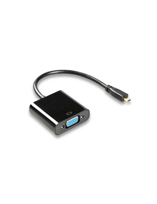 POWERTECH αντάπτορας micro HDMI σε VGA CAB-H032, 0.20m, μαύρος