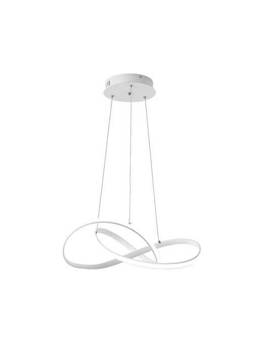 POWERTECH LED φωτιστικό οροφής HLL-0164, 50W, 4000K, Φ60cm, 1m, λευκό