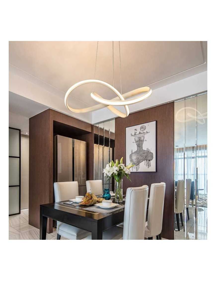 POWERTECH LED φωτιστικό οροφής HLL-0164, 50W, 4000K, Φ60cm, 1m, λευκό