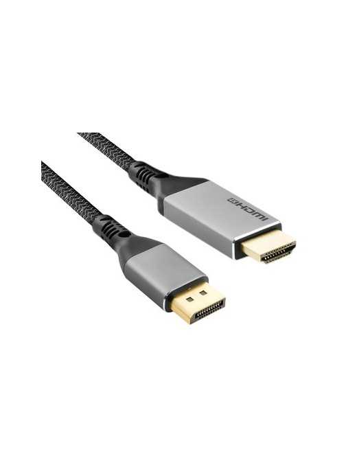 POWERTECH καλώδιο DisplayPort σε HDMI CAB-DP069, 4K/30Hz, 1.5m, μαύρο