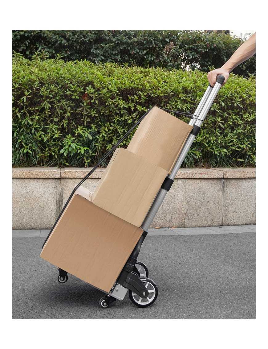 DELI καρότσι μεταφοράς φορτίων DL431071, πτυσσόμενο, έως 70kg, μαύρο