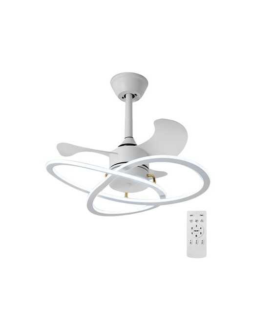 POWERTECH ανεμιστήρας οροφής HLL-0175 με LED φως, 96W, Φ60x25cm, λευκός