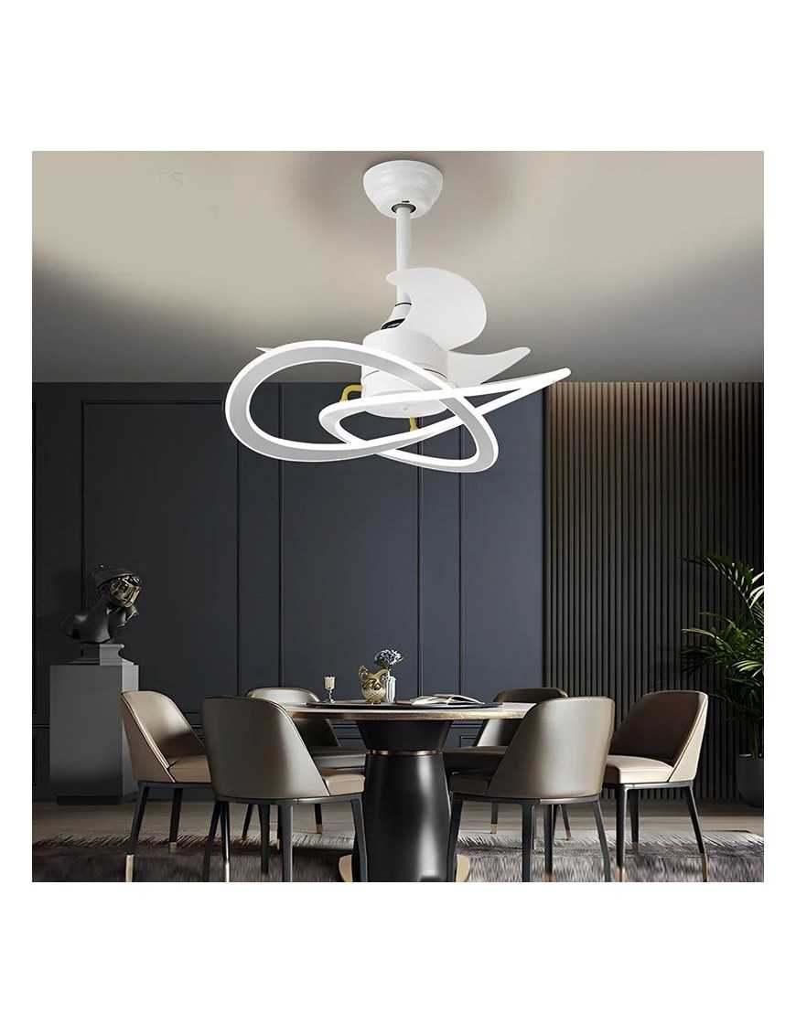 POWERTECH ανεμιστήρας οροφής HLL-0175 με LED φως, 96W, Φ60x25cm, λευκός