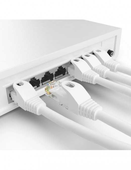 POWERTECH καλώδιο δικτύου CAB-N377, Cat 6 U/UTP, CCA, 250Hz, 0.25m, λευκό