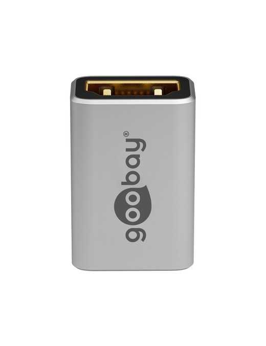GOOBAY αντάπτορας HDMI 72008, Ethernet, 8K/60Hz, 4K/120Hz, 48 Gbps, γκρι