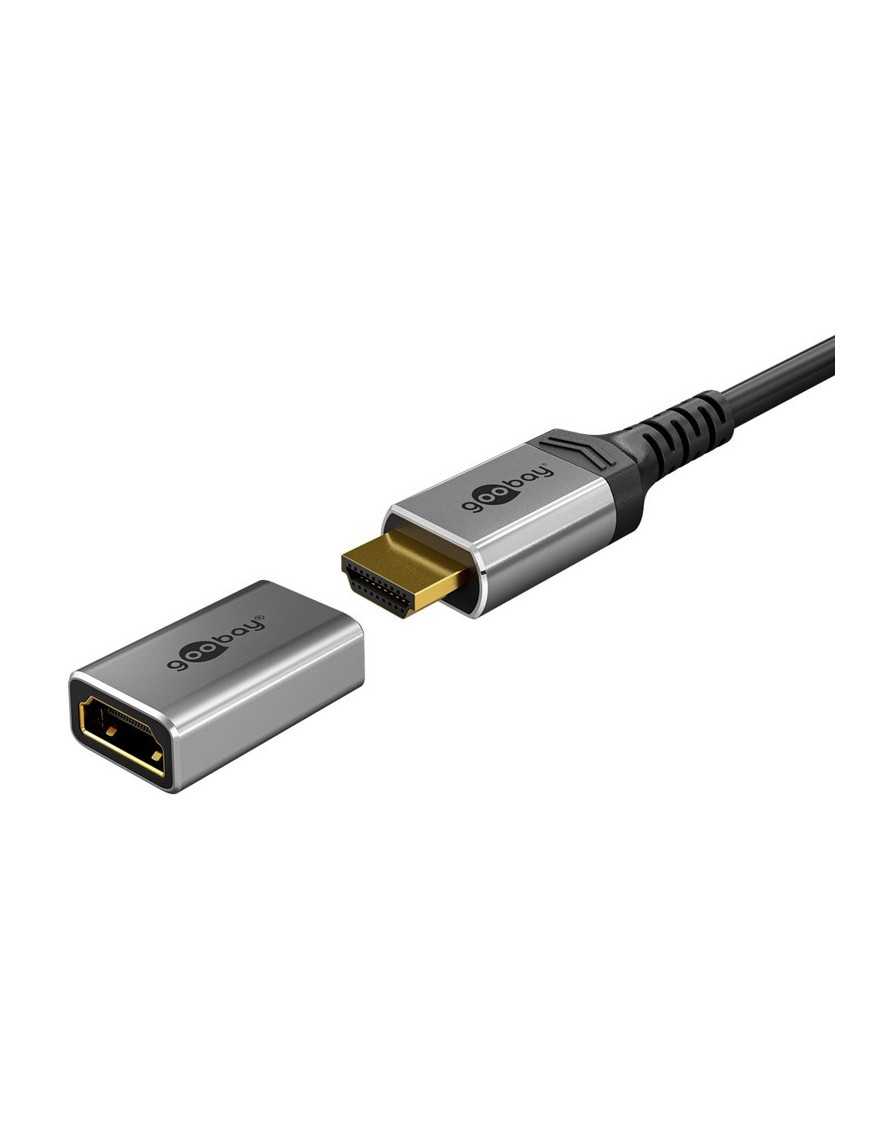 GOOBAY αντάπτορας HDMI 72008, Ethernet, 8K/60Hz, 4K/120Hz, 48 Gbps, γκρι