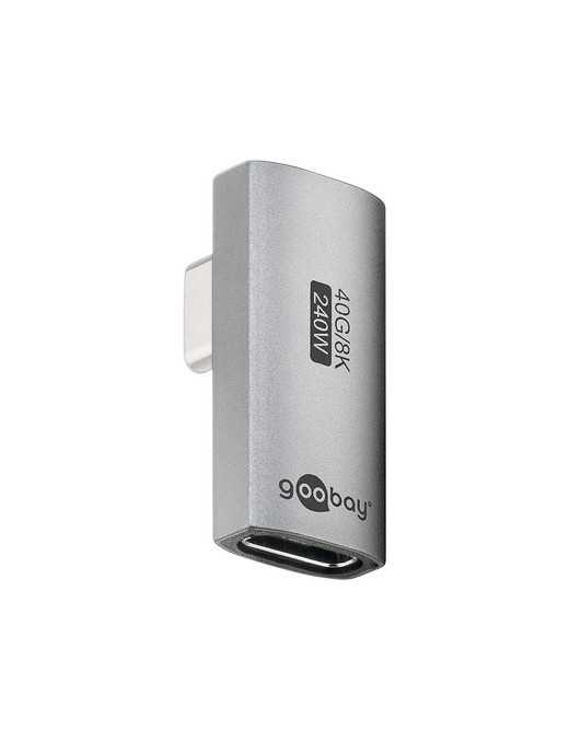 GOOBAY αντάπτορας USB-C 74443, γωνιακός 90°, USB4, 240W, 40Gbps, 8K, γκρι