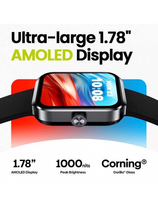 ZEBLAZE smartwatch Beyond 3 Plus, heart rate, 1.78" AMOLED, GPS, 3 ATM, μαύρο