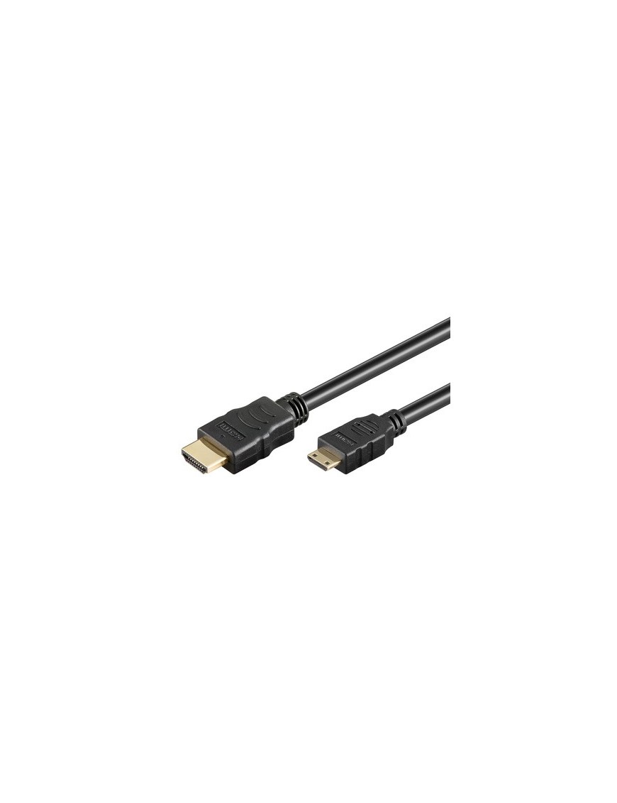 GOOBAY καλώδιο mini HDMI σε HDMI 74082 με Ethernet, 4K/60Hz, 18 Gbps, 1.5m, μαύρο