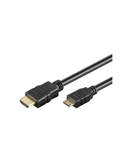 GOOBAY καλώδιο mini HDMI σε HDMI 74082 με Ethernet, 4K/60Hz, 18 Gbps, 1.5m, μαύρο