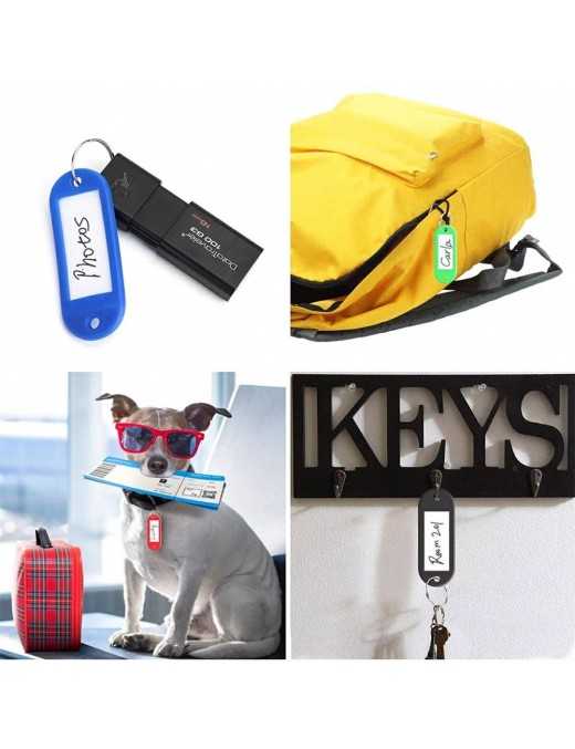 Μπρελόκ κλειδιών με ετικέτα AG739, διάφορα χρώματα, 100τμχ