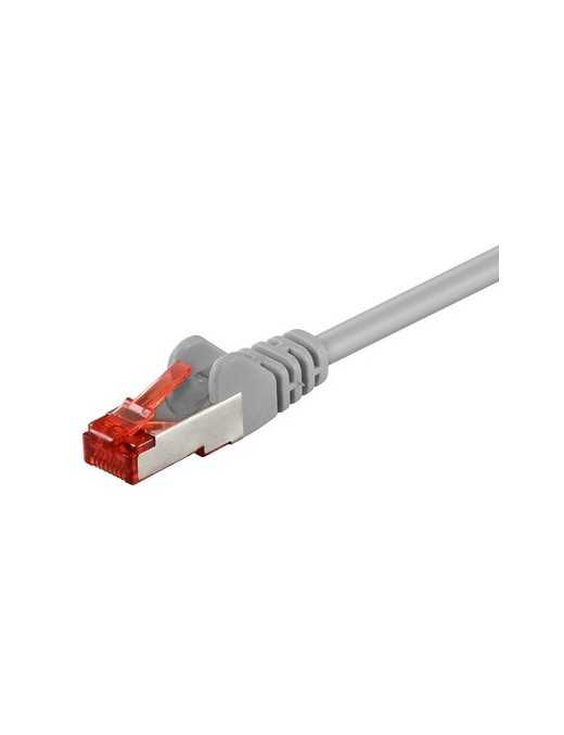 GOOBAY καλώδιο δικτύου 92455, CAT 6 S/FTP, copper, 250MHz, 0.15m, γκρι
