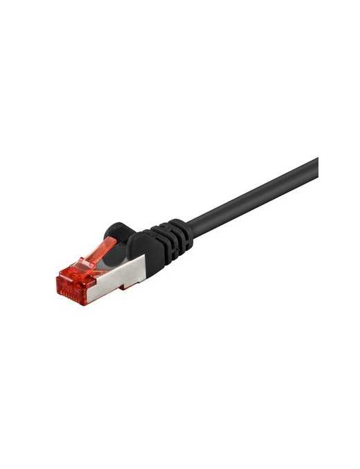 GOOBAY καλώδιο δικτύου 92459, CAT 6 S/FTP, copper, 250MHz, 0.15m, μαύρο