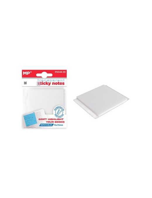 MP αυτοκόλλητα χαρτάκια σημειώσεων PN346-05, 75x75mm, διάφανα, 50τμχ
