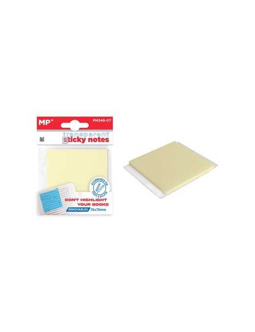 MP αυτοκόλλητα χαρτάκια σημειώσεων PN346-07, 75x75mm, διάφανα, 50τμχ