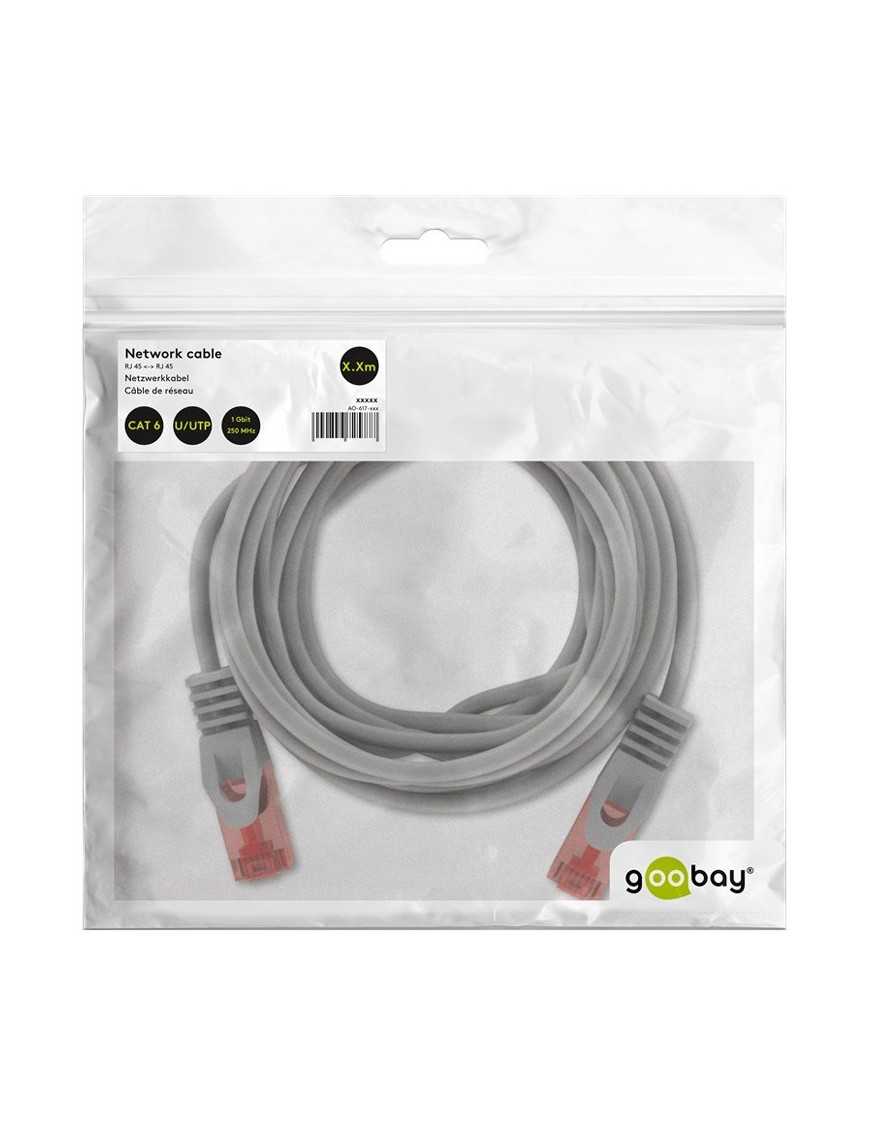 GOOBAY καλώδιο δικτύου 72577, CAT 6 U/UTP, CCA, 250MHz, 5m, γκρι