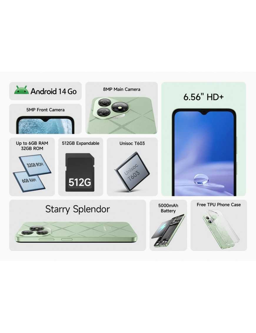 ULEFONE smartphone Note 19, 6.56", 3/32GB, 5000mAh, μαύρο