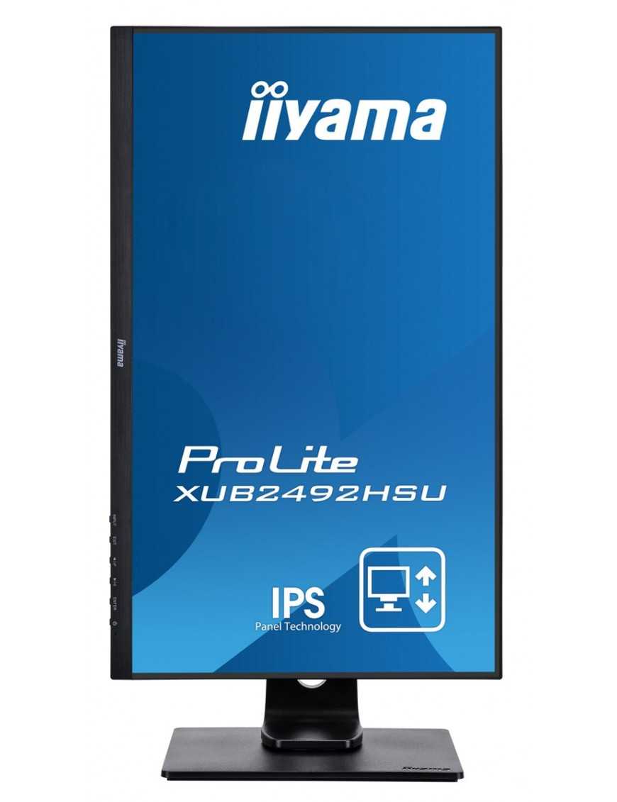 IIYAMA οθόνη ProLite XUB2492HSU, IPS-LED, 23.8", 1920x1080, VGA/HDMI/DisplayPort, μαύρη