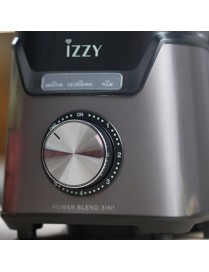 Izzy ΙΖ-6501 Μπλέντερ για Smoothies με Γυάλινη Κανάτα 1.5lt 1200W Μαύρο