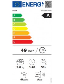 Bosch WGG244ZHGR Πλυντήριο Ρούχων 9kg με Ατμό 1400 Στροφών