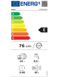 Bosch SPI4HMS49E Εντοιχιζόμενο Πλυντήριο Πιάτων με Wi-Fi για 10 Σερβίτσια