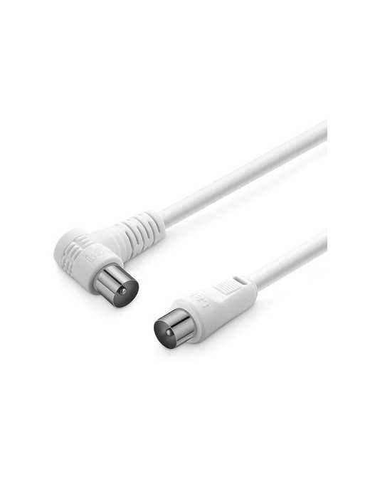 POWERTECH καλώδιο κεραίας RF αρσενικό - RF αρσενικό CAB-V029, γωνιακό, λευκό, 1.5m POWERTECH καλώδιο κεραίας RF αρσενικό - RF αρσενικό CAB-V029, γωνιακό, λευκό, 1.5m