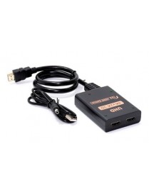 POWERTECH HDMI splitter CAB-H156, 2 σε 1, 4K/60Hz, HDR/HDCP, 50cm, μαύρο