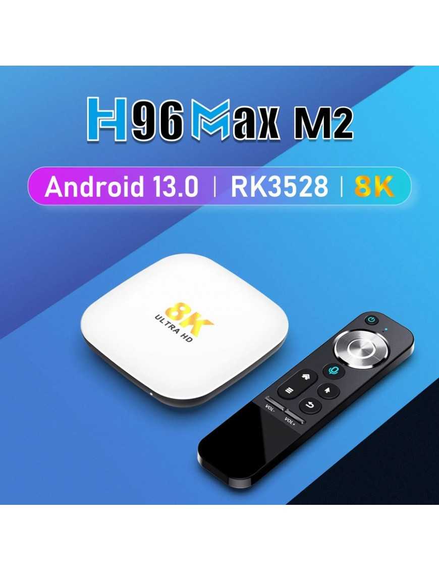 H96 MAX TV Box Μ2, 8K, RK3528, 4/64GB, WiFi 6, Android 13, voice assistant