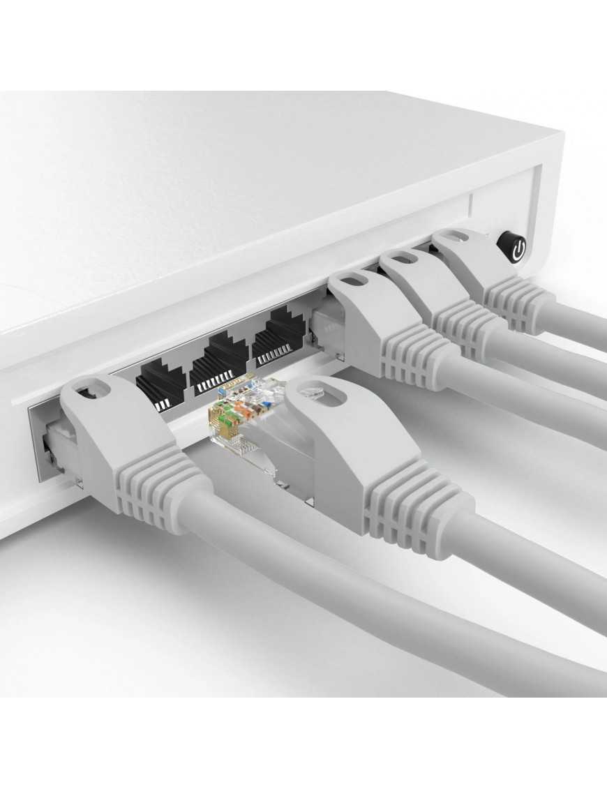 POWERTECH καλώδιο δικτύου CAB-N413, Cat 6 U/UTP, CCA, 250Hz, 0.25m, γκρι
