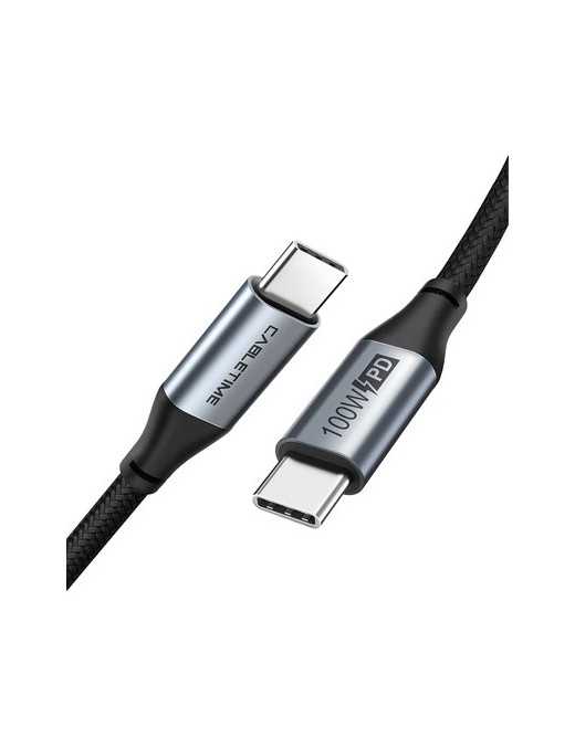 CABLETIME καλώδιο USB-C CMCM100W, 100W PD, 480Mbps, 1.5m, μαύρο