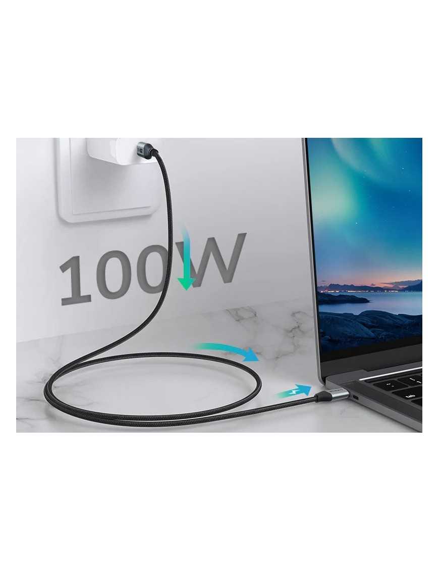 CABLETIME καλώδιο USB-C CMCM100W, 100W PD, 480Mbps, 1.5m, μαύρο