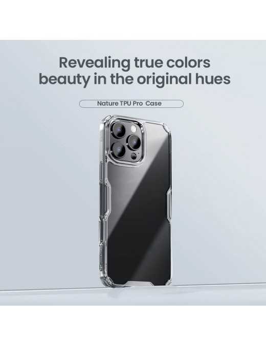 NILLKIN θήκη Nature TPU Pro για iPhone 16 Pro, διάφανη-μπλε