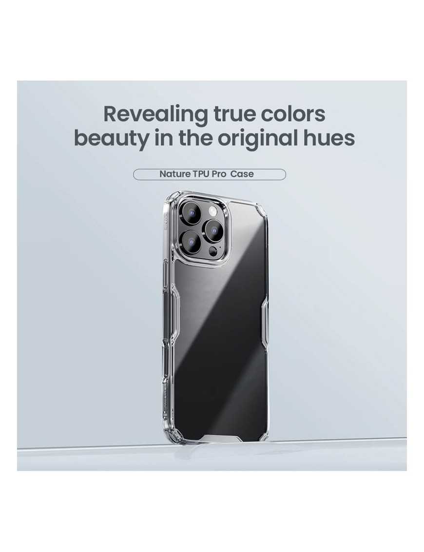 NILLKIN θήκη Nature TPU Pro για iPhone 16 Pro Max, διάφανη-μπλε