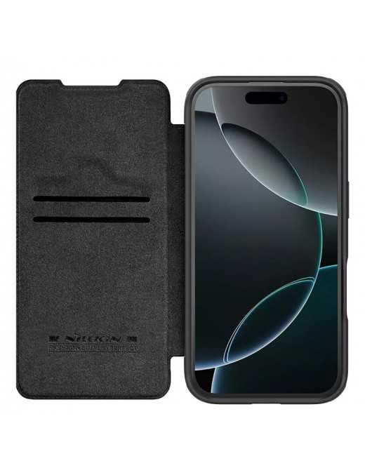 NILLKIN θήκη Qin Prop Leather για iPhone 16 Pro Max, δερμάτινη, μαύρη NILLKIN θήκη Qin Prop Leather για iPhone 16 Pro Max, δερμάτινη, μαύρη