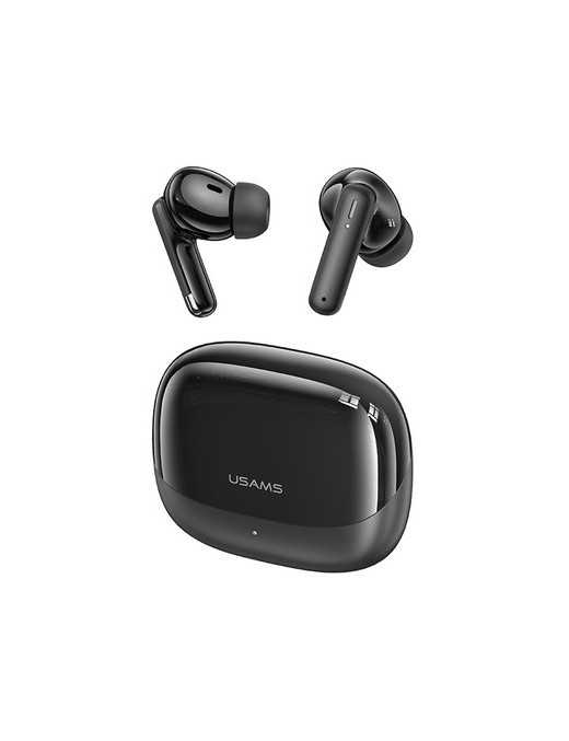 USAMS earphones με θήκη φόρτισης IF27, TWS, Φ13mm, 25/250mAh, μαύρα