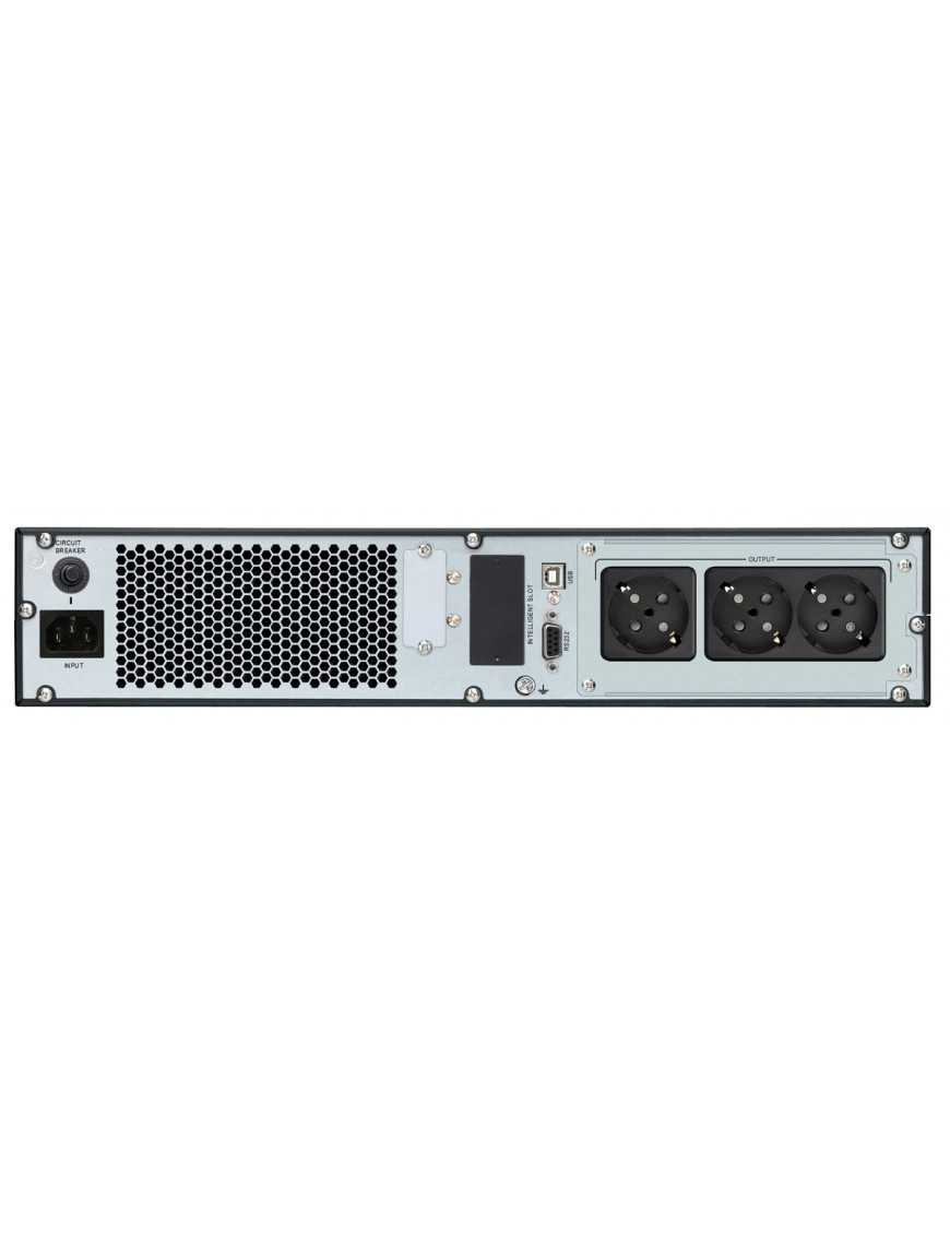 POWERTECH UPS On Line PT-1357 για rack 2U, με οθόνη, 1000VA/900W, 3x Schuko output