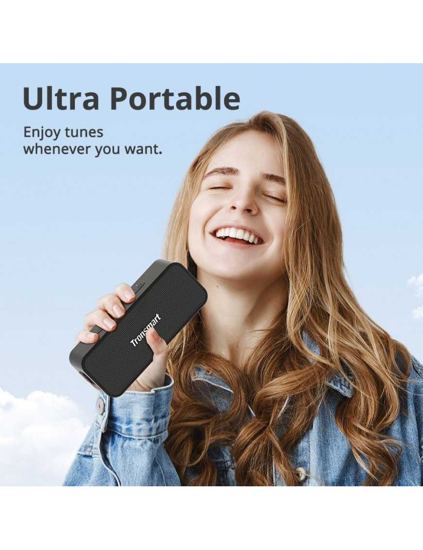 TRONSMART φορητό ηχείο T2 Plus Upgraded, 20W, Bluetooth/NFC, 4000mAh, μαύρο