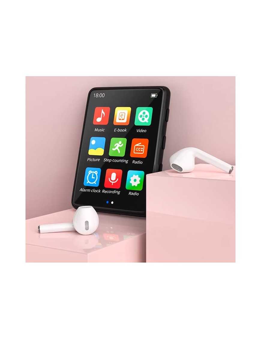 RUIZU MP3 player M7 με οθόνη αφής 2.8", 16GB, ελληνικό μενού, μαύρο